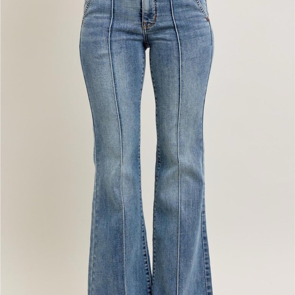 Judy Blue Dark Wash Flare Jeans - Picture 5 of 6